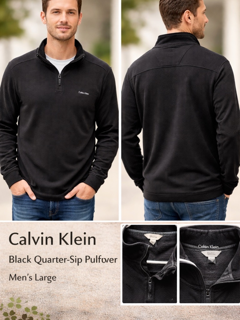 Calvin Klein Black Pullover LARGE